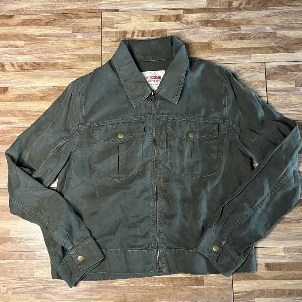 Mossimo Supply Co. Green Zip-Up Jacket